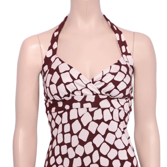 Diane Von Furstenburg Vintage Silk Halter Maxi Dress Size 4 - Picture 3 of 11